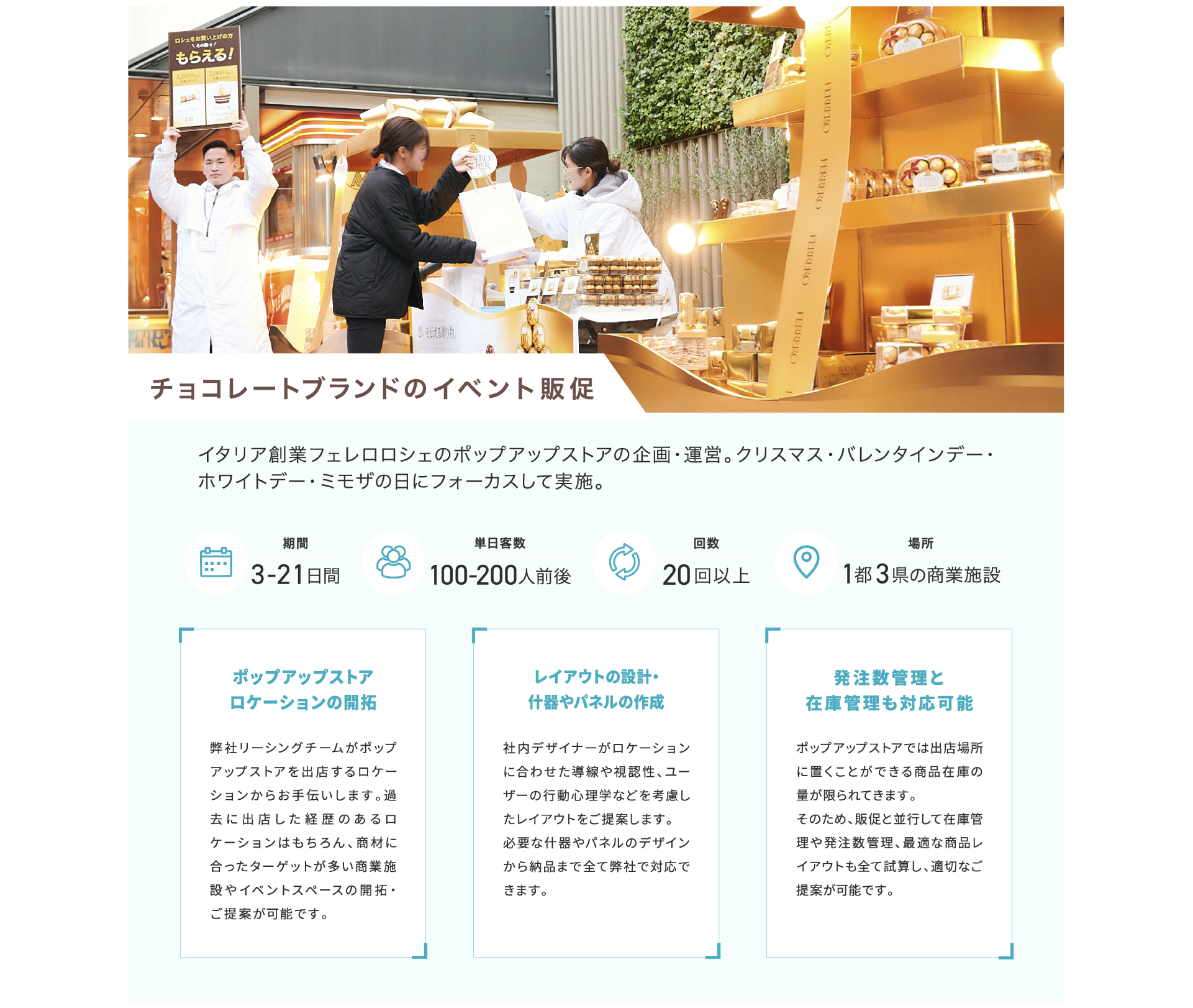チョコレートブランドのイベント販促