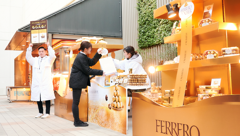 チョコレートブランドのイベント販促の様子
