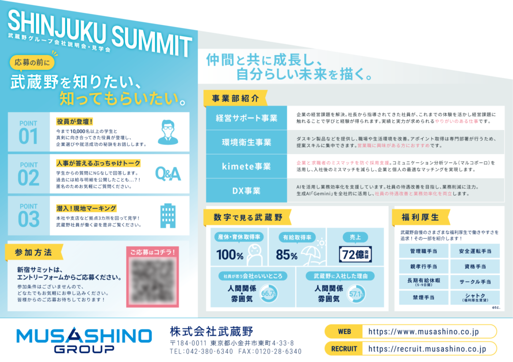 採用チラシ制作実績 - イベント企画・運営、セールスプロモーション