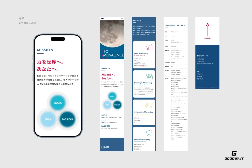 コーポレートサイトデザイン制作