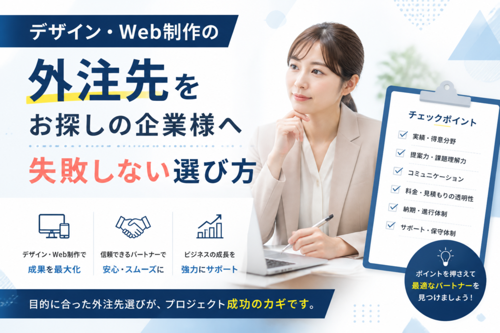 デザイン・Web制作の外注先をお探しの企業様へ 選定と発注の完全ガイド